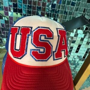 USA Red and Blue Trucker Hat